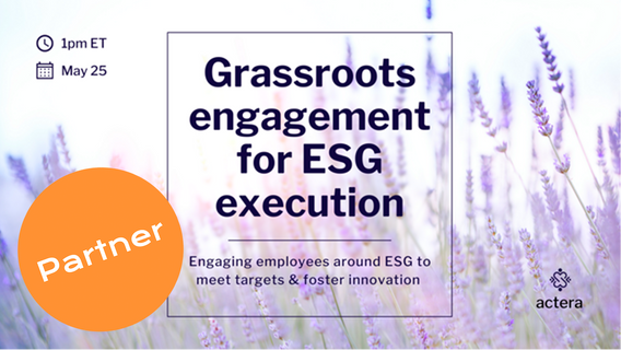 Grassroots engagement for ESG execution 25 May 2023