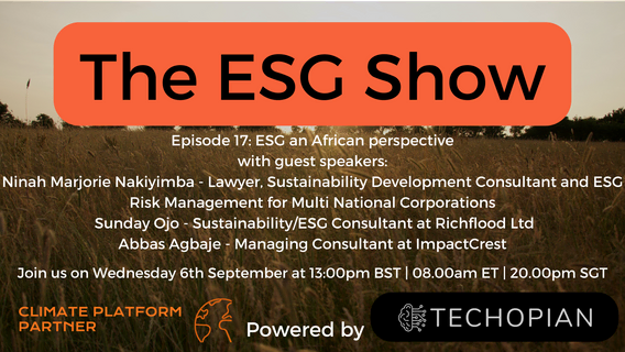 The ESG Show Episode 17 ESG an African perspective